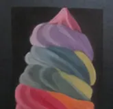 Мороженое - вот, что я люблю! сухая пастель, бумага